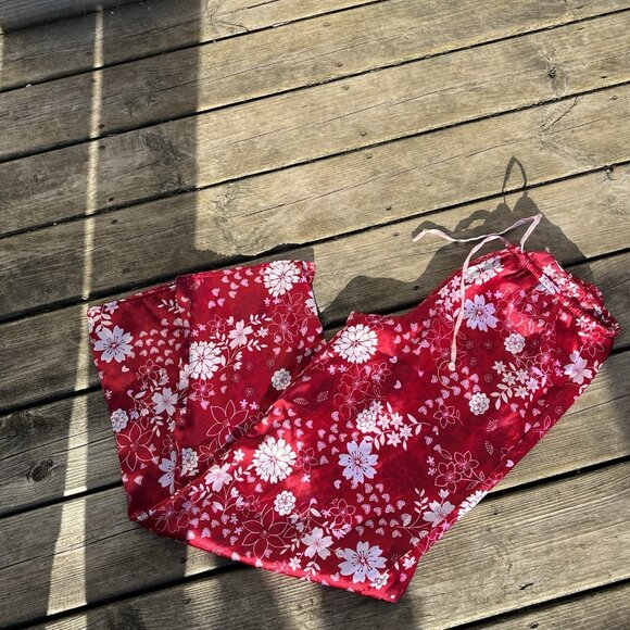 PINK By Victoria’s‎ Secret Red Satin Pajamas Small - Picture 3 of 6